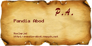 Pandia Abod névjegykártya